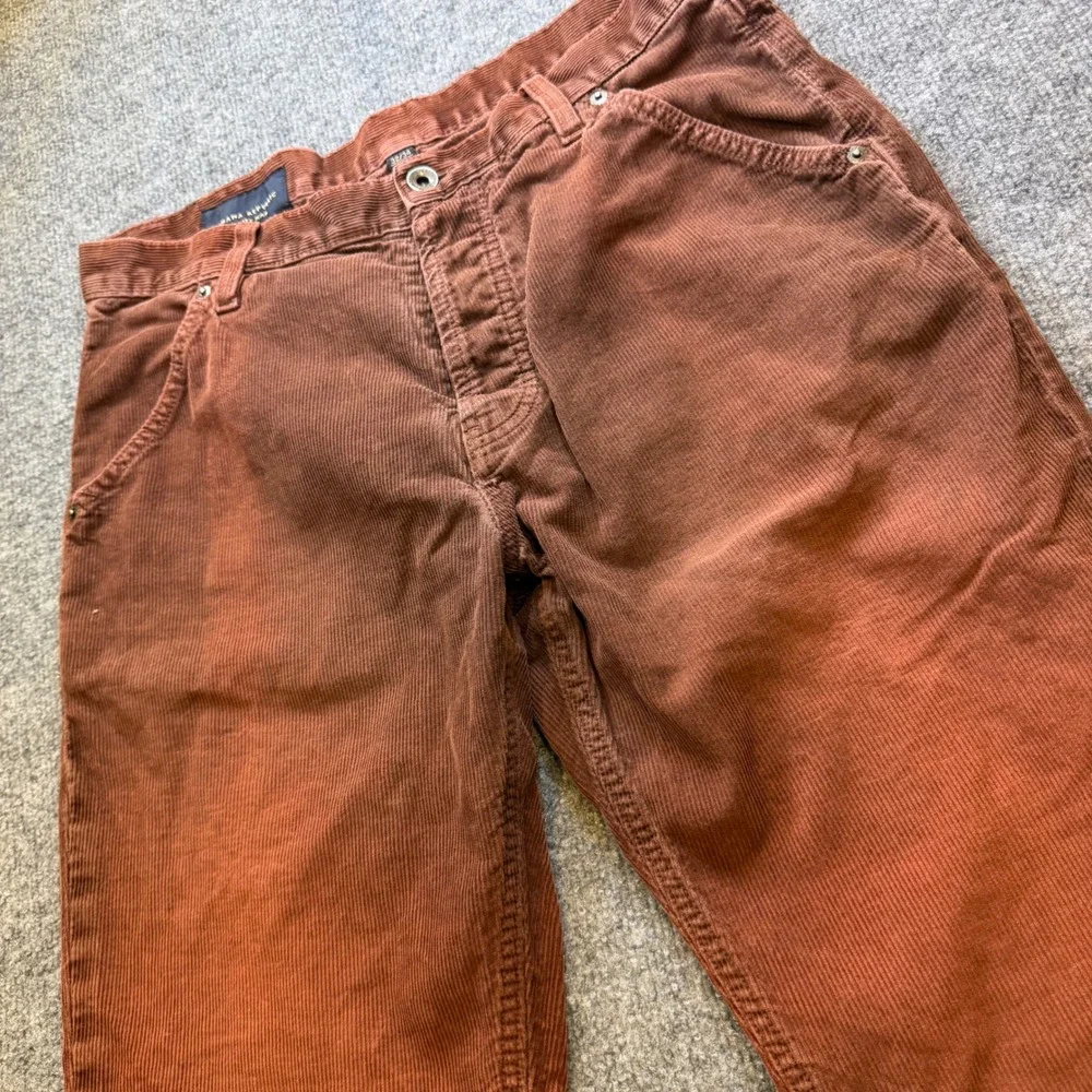 Y2K Banana Republic Utility Jean Men 32x34 Corduroy Pants Brown Straight Leg
